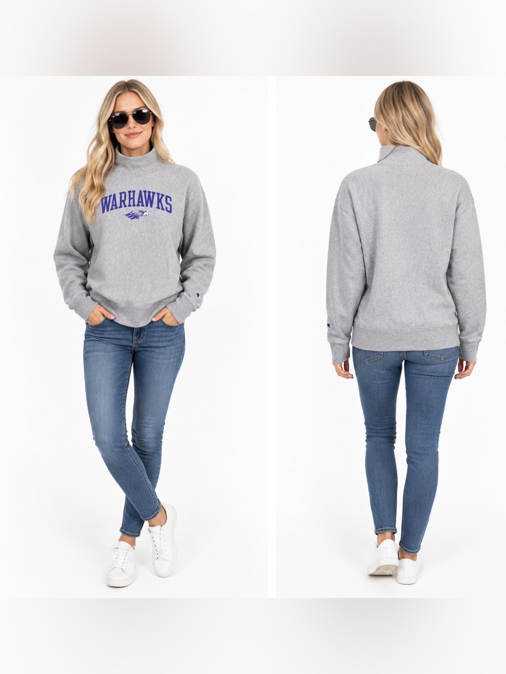 Champions casual women’s Gray Cowl Mock-Neck Sweatshirt size XXL NWT